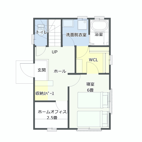 洗濯室とウォークスルークローゼットが直結した家 らく住む 木津川市 奈良市の注文住宅