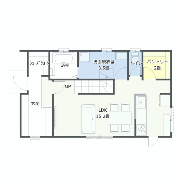 広々玄関と土間収納のある家 らく住む 木津川市 奈良市の注文住宅